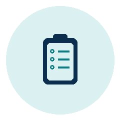 Clipboard icon representing corporate and wellness screening