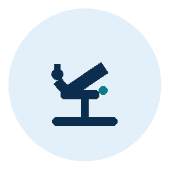 Microscope icon representing histopathology and cytology