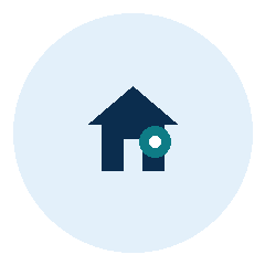 House icon representing home sample collection