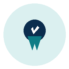 Badge icon representing qualified specialists